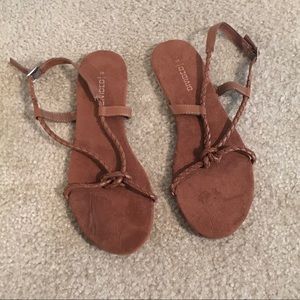 Cognac Sandals Size 9